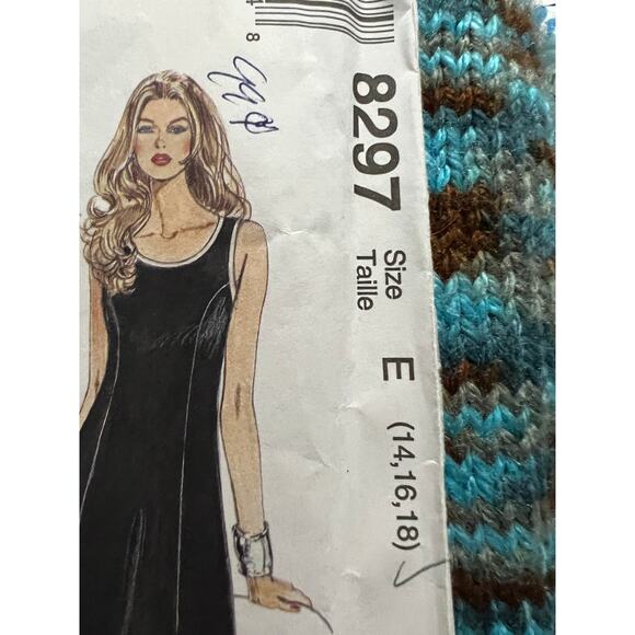 McCalls 8297 Sewing pattern dress fit and flare cropped blazer size 14 16 18 - Picture 2 of 6